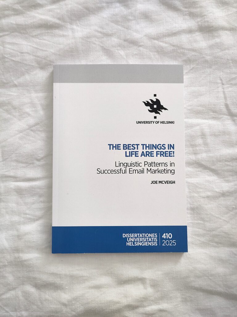 Joe McVeigh's doctoral dissertation on the linguistics of email marketing